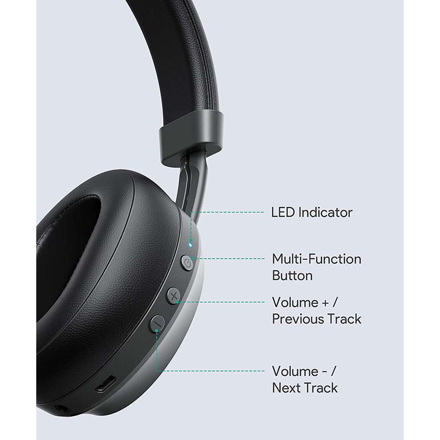 Tai nghe Bluetooth chụp tai hàng chính hãng Aukey EP-B52 phiên bản 2021 new seal fullbox