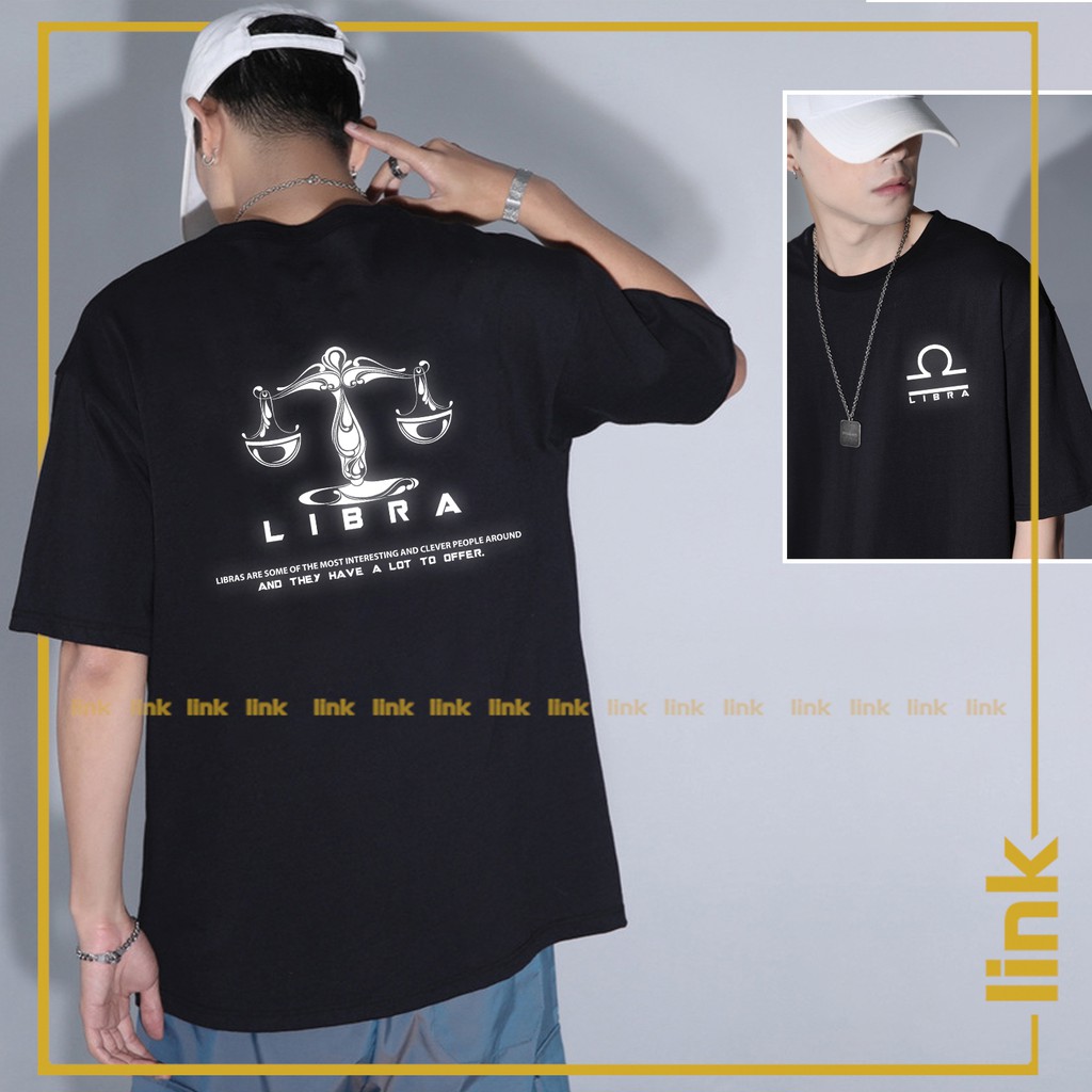 Áo phản quang bạc Thiên Bình - Cung Hoàng Đạo  tay lỡ unisex