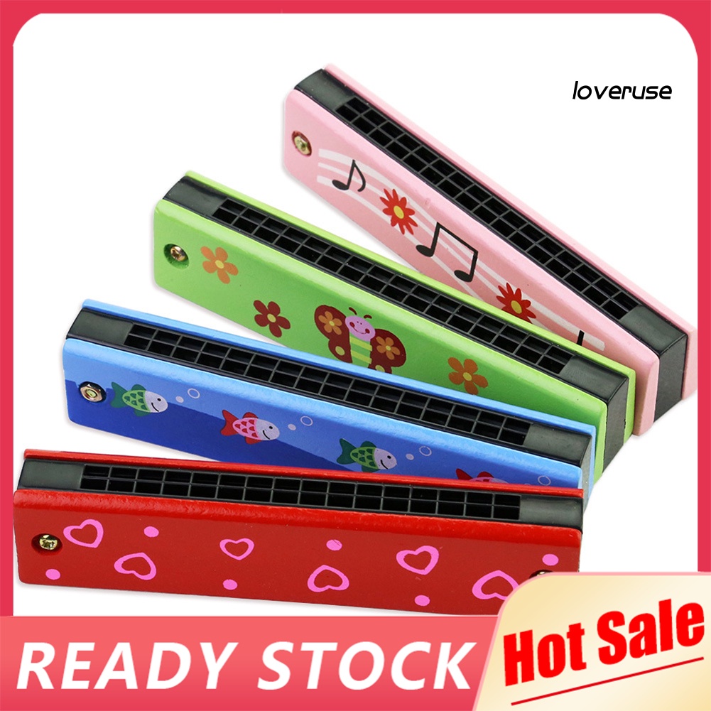 Kèn Harmonica Gỗ 16 Lỗ Họa Tiết Trái Cây Đồ Chơi Giáo Dục Cho Bé