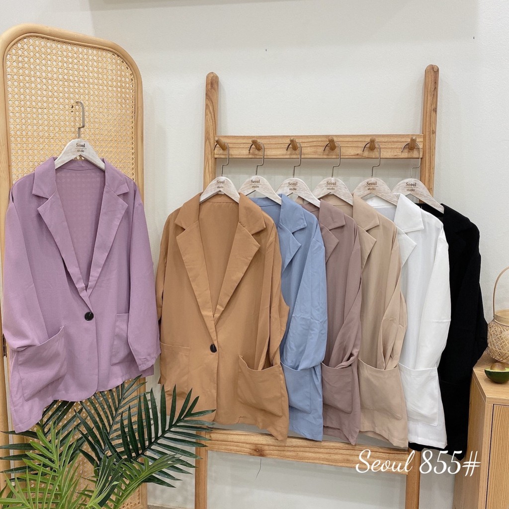 Áo Blazer Trơn Vintage Áo Vest Phong Cách Hàn Quốc Thời Trang Cho Nữ MS1856 | BigBuy360 - bigbuy360.vn