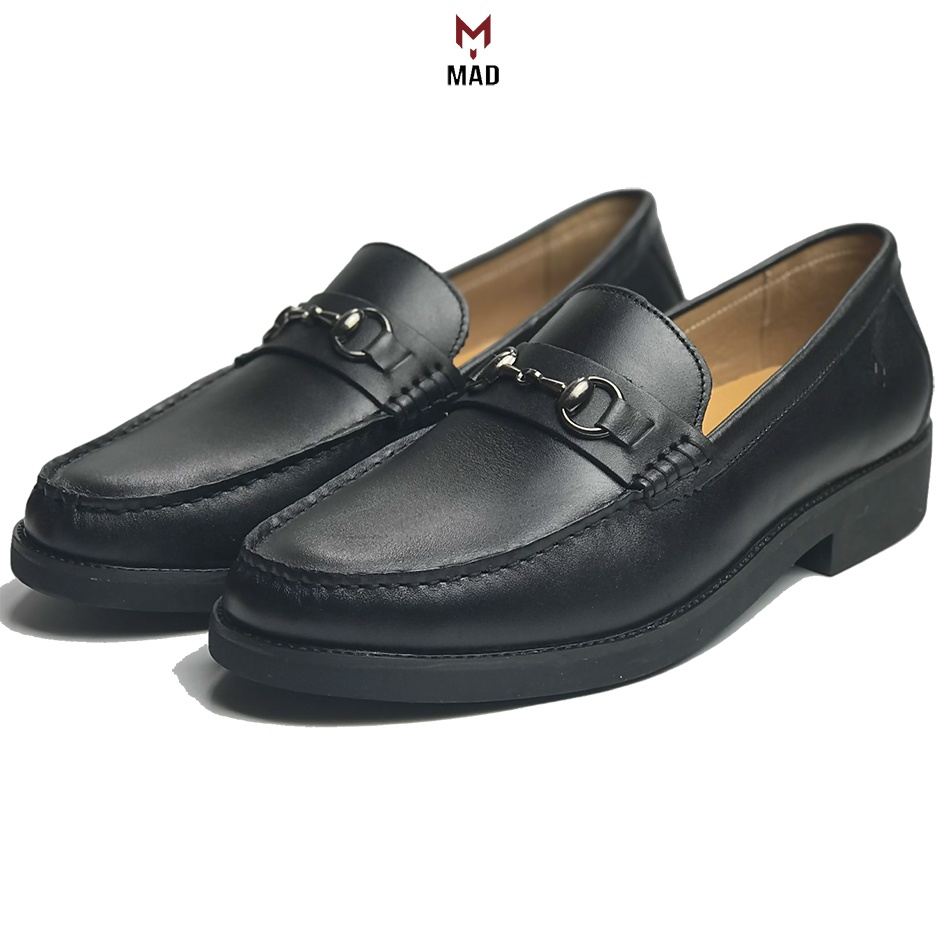 Giày lười tây công sở nam MAD horsebit loafer Black da bò cao cấp thời trang giá rẻ uy tín