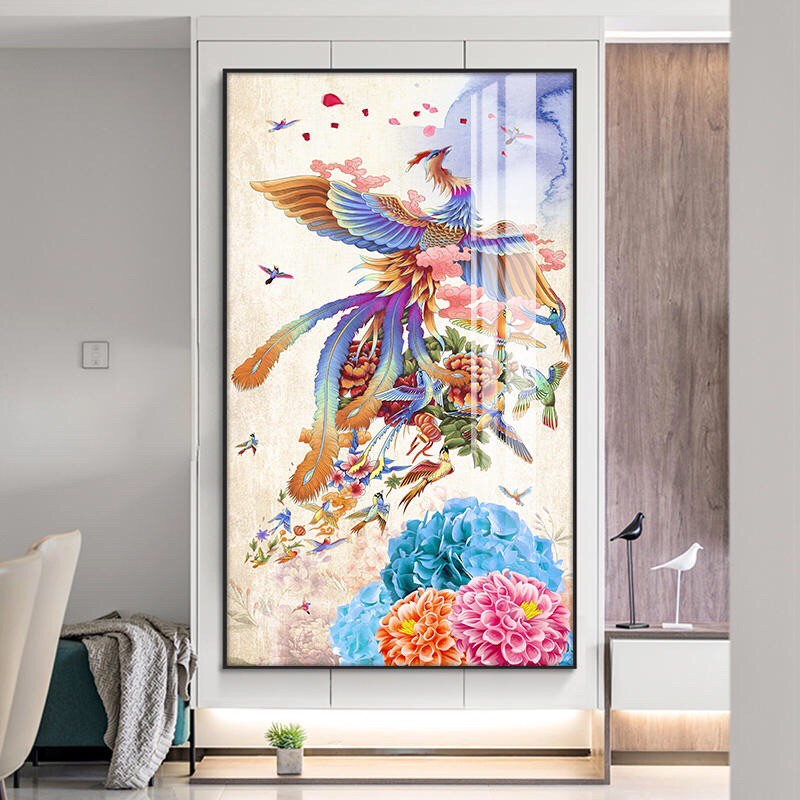 Tranh thêu chữ thập phượng hoàng