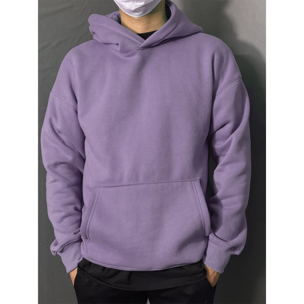 Áo Hoodie trơn Unisex đôi form rộng nam nữ vải Nỉ Bông | BigBuy360 - bigbuy360.vn