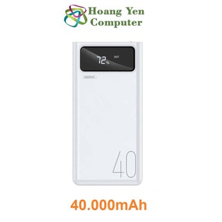 Sạc dự phòng remax rpp-113 40000mah lõi polymer 3 cổng sạc vào, 4 cổng sạc ra, tích hợp đèn led - hoàng yến computer