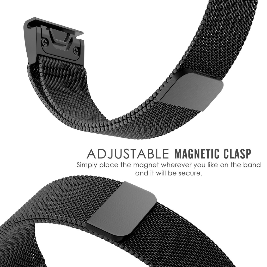 Dây đeo tay chốt khóa nam châm tiện lợi cho đồng hồ Garmin Fenix 5/5 Plus/instinct/935/945/S60