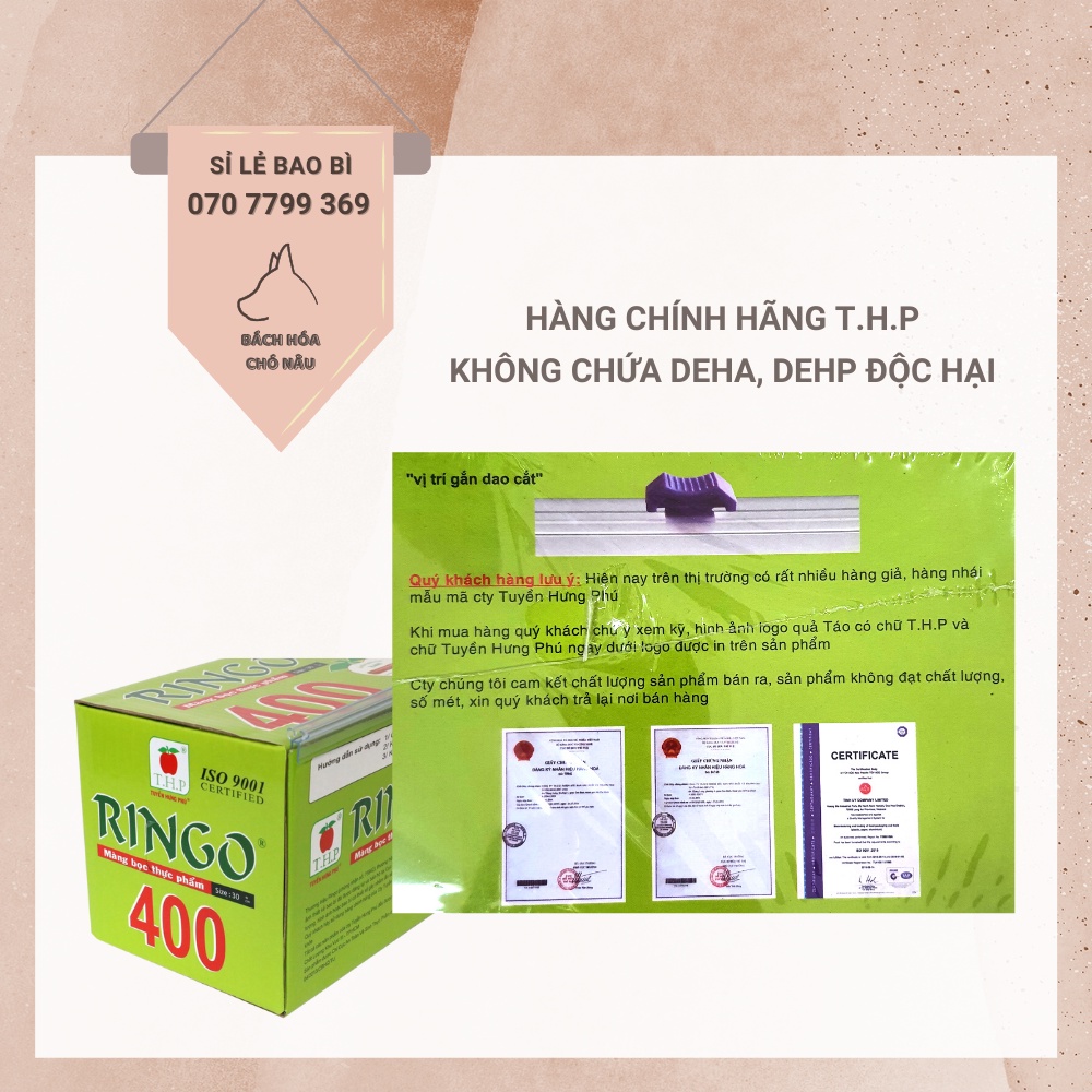 Màng Bọc Thực Phẩm RINGO T.H.P Cao Cấp, Đủ Size, Dùng Được Trong Lò Vi Sóng [ Hàng Mới Chính Hãng]