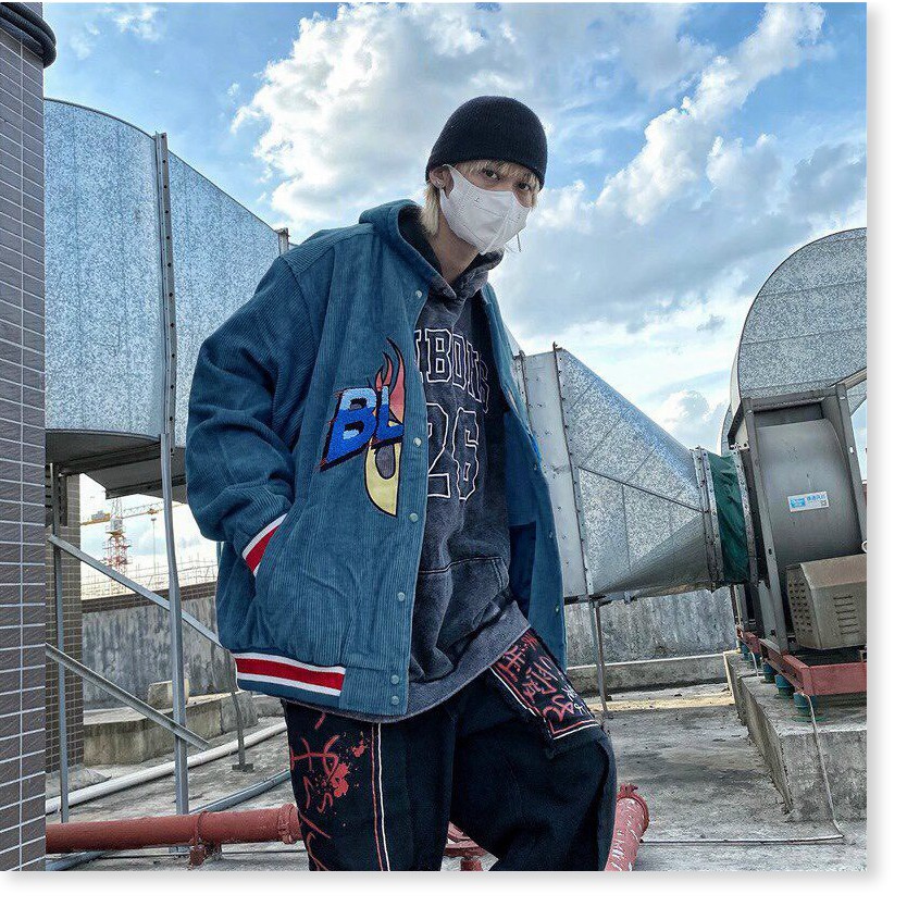 ÁO KHOÁC NHUNG BOMBER UNISEX NAM NỮ THỜI TRANG KOKO MI