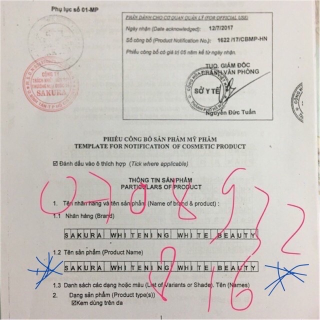 Serum chống nắng, trắng da, mờ thâm nám Sakura Sun white HanaBeauty