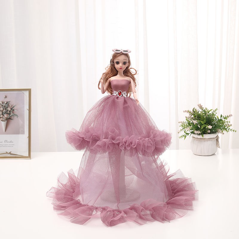 Đồ chơi trẻ em Barbie cô bé Bạch Tuyết nhà 3D mắt thật búp bê gói quà tặng phiếu giảm giá