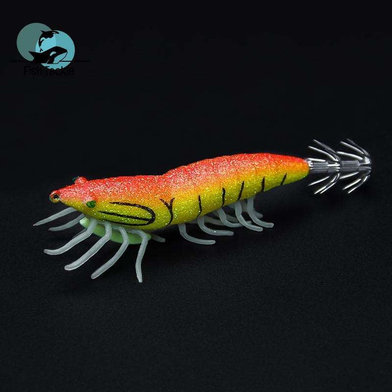3.5# Mồi Câu Cá Giả Hình Tôm Dạ Quang 4.6inch / 22g