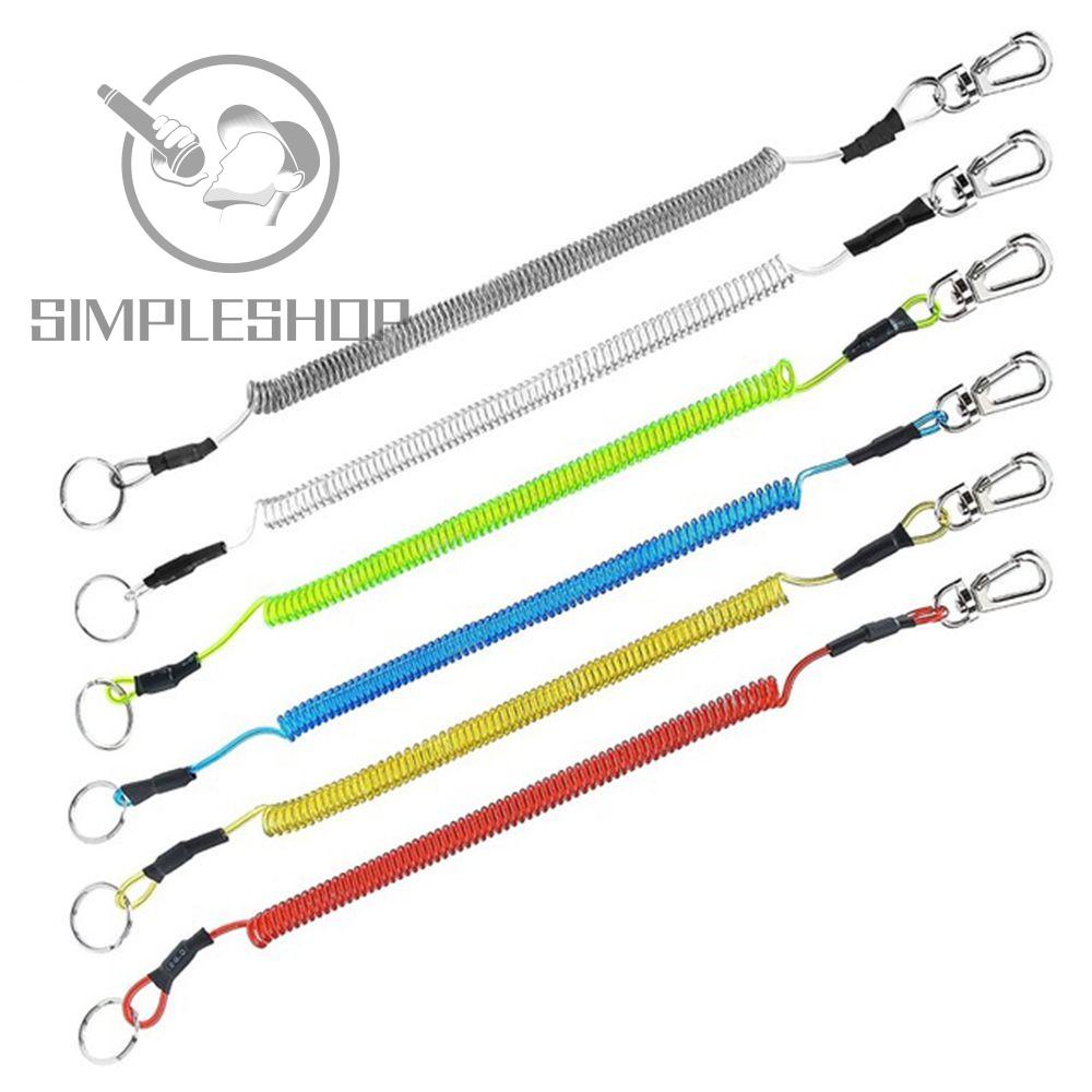 Dây Lò Xo Co Giãn 1.2M/1.5M Chống Thất Lạc Bằng Nhựa Có Thể Thu Gọn Chất Lượng Cao Cho Hoạt Động Ngoài Trời