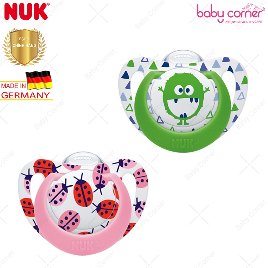 BỘ 2 TI NGẬM SILICONE NUK GENIUS 6 - 18 THÁNG