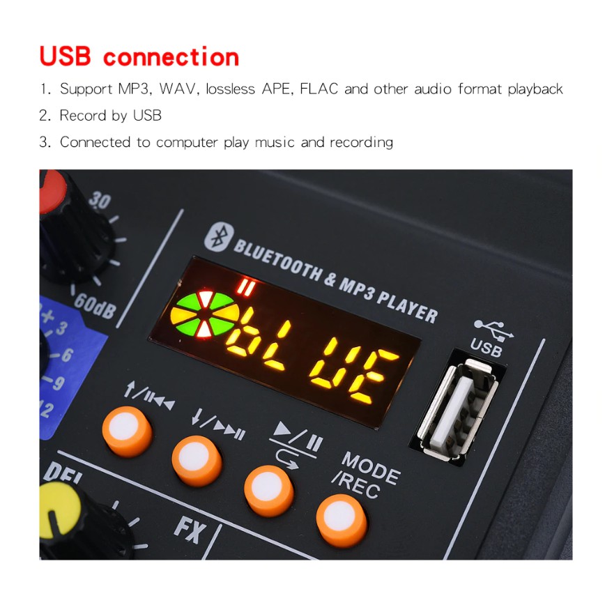 Bộ Mixer Yamaha G4 USB Bluetooth, Kèm 2 Micro Không Dây - Dùng Hát Livestream Karaoke Cao Cấp