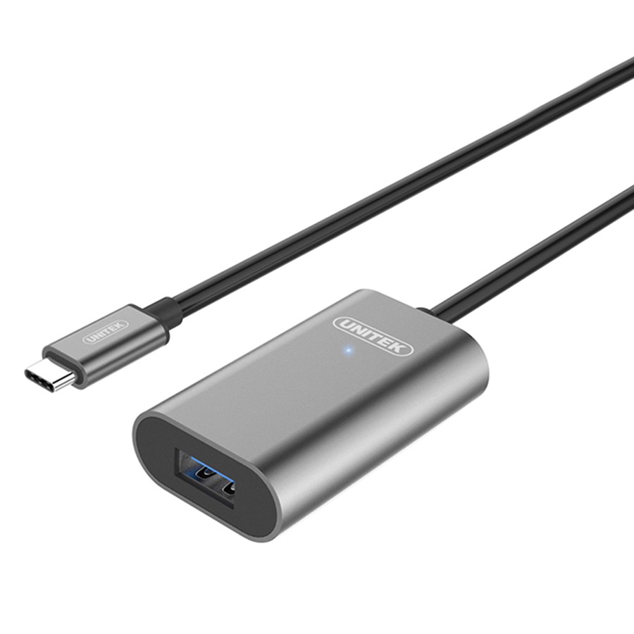 Cáp chuyển typeC sang USB đầu cái Unitek U 304 AGY dài 5m chuẩn USB 3.1 (GEN1) Type C sang Type A