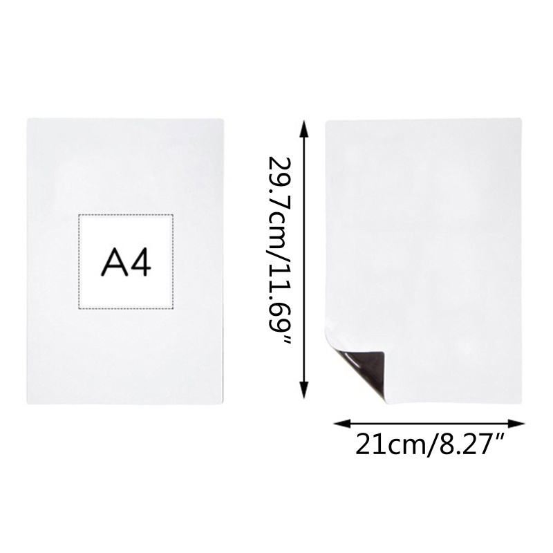 Bảng Trắng Xóa Nam Châm Kèm Bút Gắn Tủ Lạnh Khổ A4