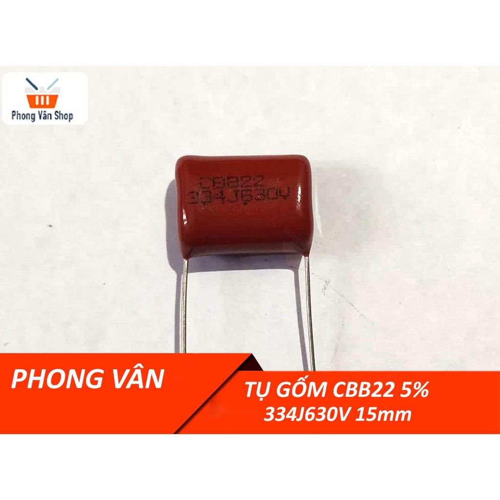 Tụ 334j630v CBB22 5% - chân cắm 15mm