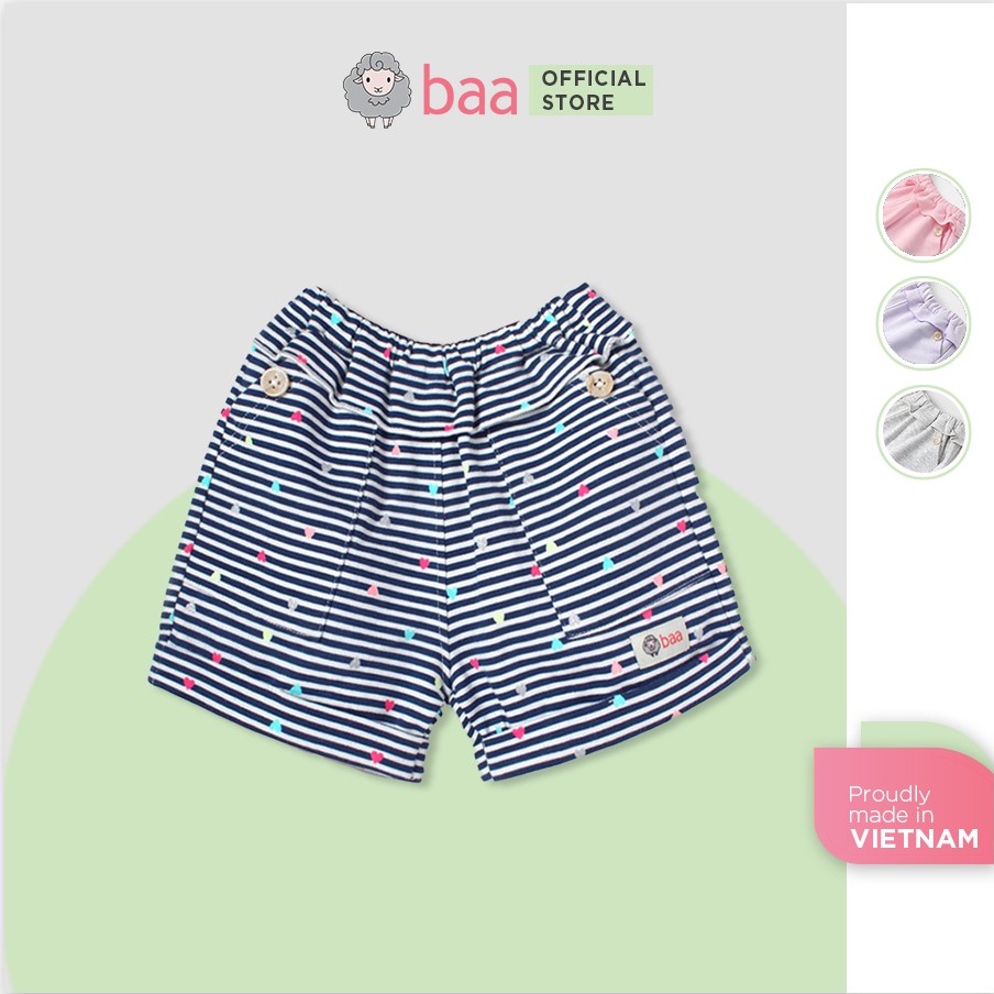 Quần short thun BAA BABY bèo nhún cho bé gái từ 1-7 tuổi - GT-QU23N