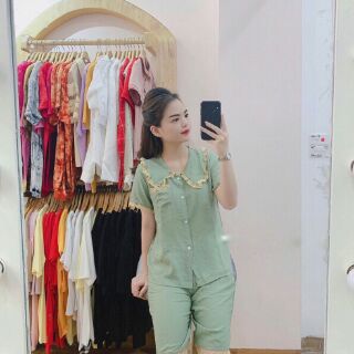 Bộ mặc nhà vải lụa cao cấp