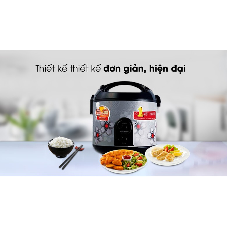 [Mã ELHADEV giảm 4% đơn 300K] Nồi cơm điện Sharp 1.8 lít KS-NR191STV