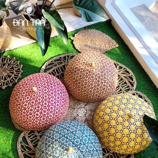 Lồng bàn hoa thị size 50cm, lồng bàn úp tre hoa thị, đồ đậy thức ăn giá rẻ, đan trà décor, nội thất mây tre đan