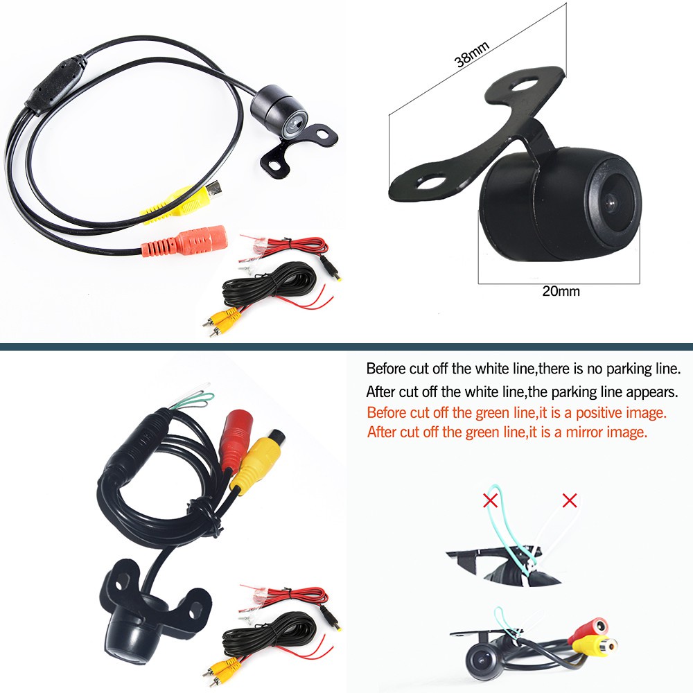 Camera Lùi Xe 4 LED / 8 LED / Hồng Ngoại 120 Độ HD Hỗ Trợ Đỗ Xe Tầm Nhìn Ban Đêm