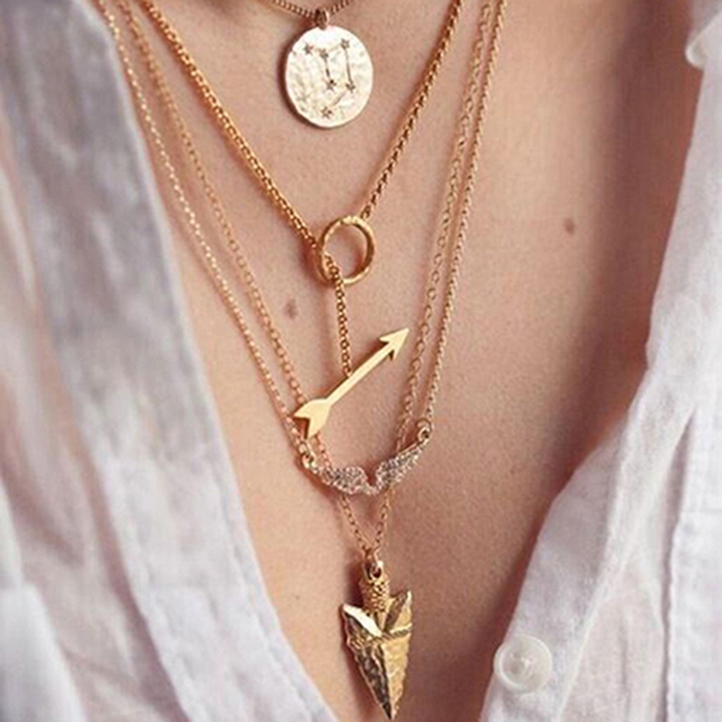 Dây Chuyền Choker Nhiều Lớp Phong Cách Boho Thời Trang Cho Nữ