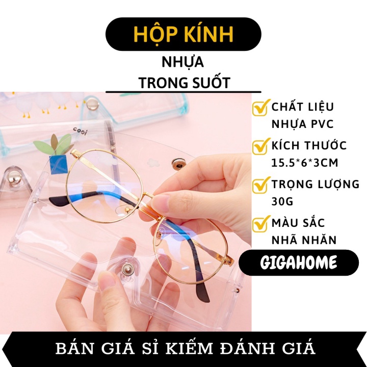 Hộp đựng kính GIÁ VỐN]Túi đựng kính trong suốt xinh xắn, an toàn, tiện dụng. 6769