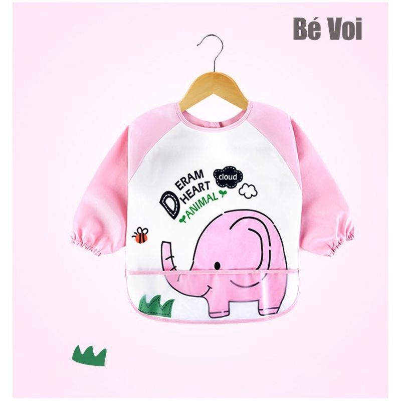 Yếm Áo Ăn Dặm Tiện Lợi Cho Bé Mới Tập Ăn Đến 4 Tuổi (loại đẹp)