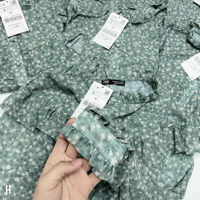 SƠ MI VOAN NHÍ HOA XANH