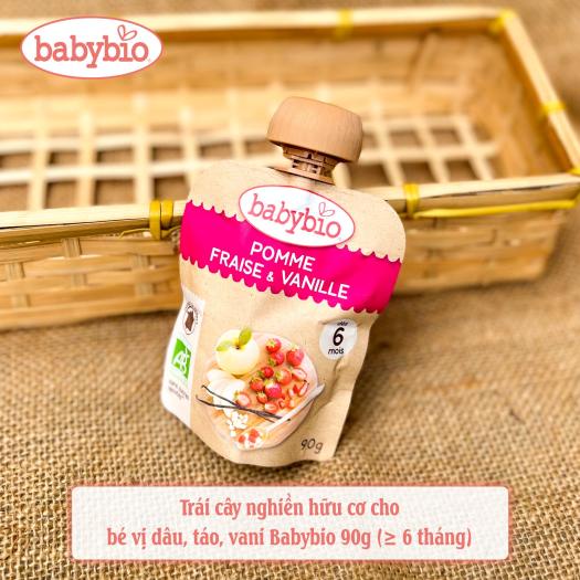 Trái cây nghiền BabyBio Pháp cho bé từ 6 tháng