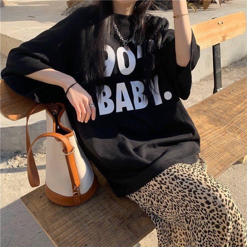 [Bán sỉ] Áo thun cotton tay lỡ dáng rộng unisex 90’s Baby freesize 38-65kg