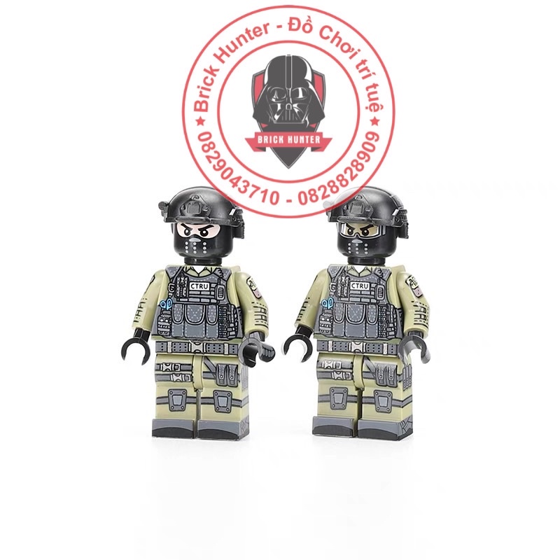 Army swat combo 5 minifigures Lính đặc nhiệm CTRU kèm trang bị vũ khí