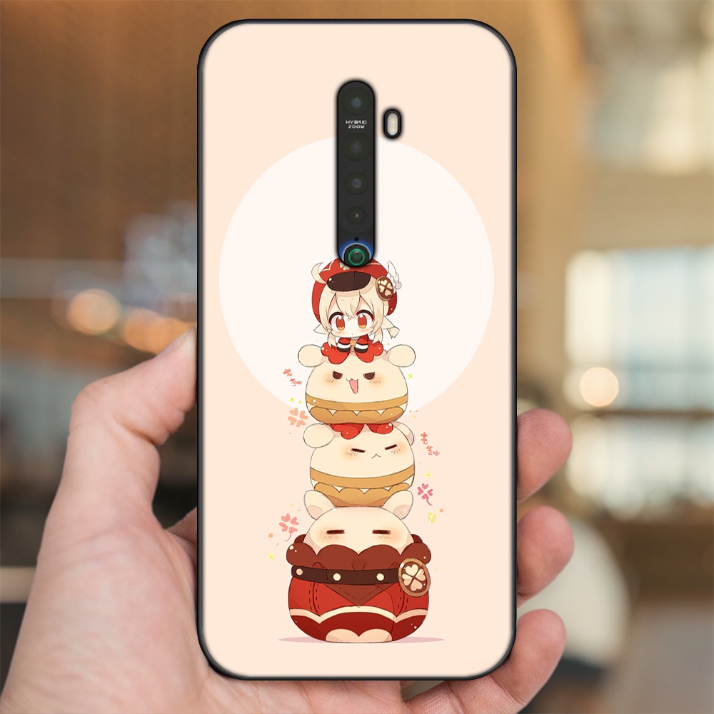 Ốp lưng Oppo Reno 2 viền đen in hình Klee Genshin Impact