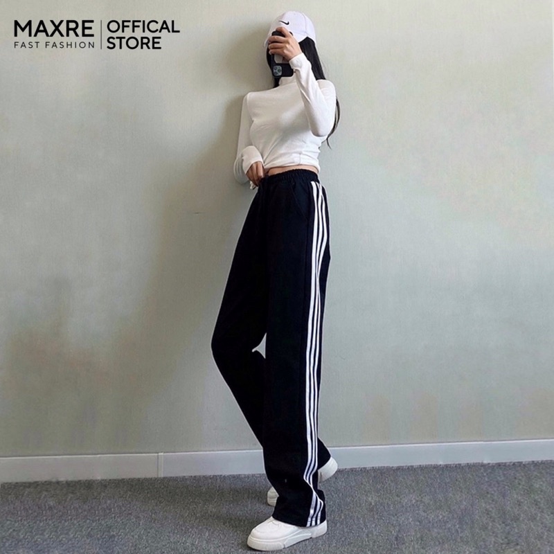 Quần thể thao 3 sọc unisex ống suông co giãn 4 chiều, có bigsize MRQ006B