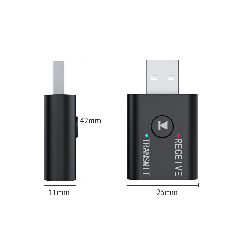 Bộ Thiết Bị Thu Phát Bluetooth 5.0 Không Dây Hai Chiều USB Laptop PC Ô Tô Phát Nhạc - Bluetooth Receiver Transmit TR6