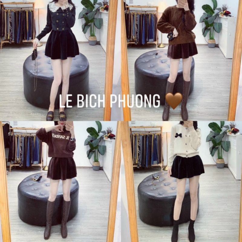 Chân váy nhung phồng hàng QCL1 | BigBuy360 - bigbuy360.vn