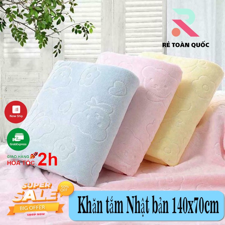 Khăn tắm Nhật bản 140x70cm - khăn tắm siêu mềm new2021