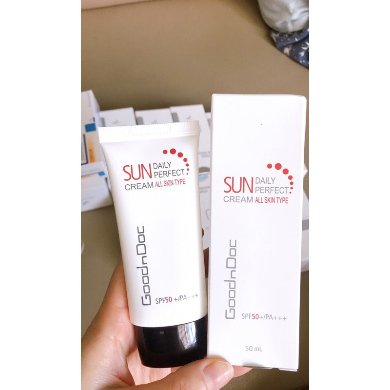 [Hàng Chính Hãng] Kem chống nắng nâng tông da GoodnDoc Daily Perfect Suncream SPF 50+