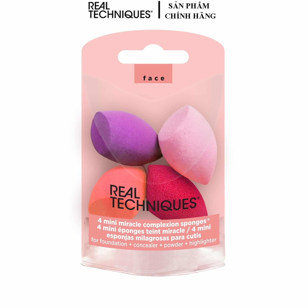 Set 4 Bông Mút Real Techniques 4 Mini Miracle Complexion Sponges