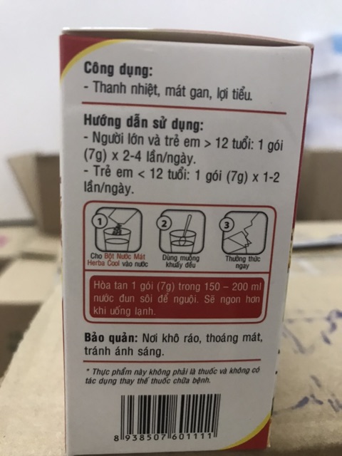 10 HỘP BỘT NƯỚC MÁT HERBA COOL