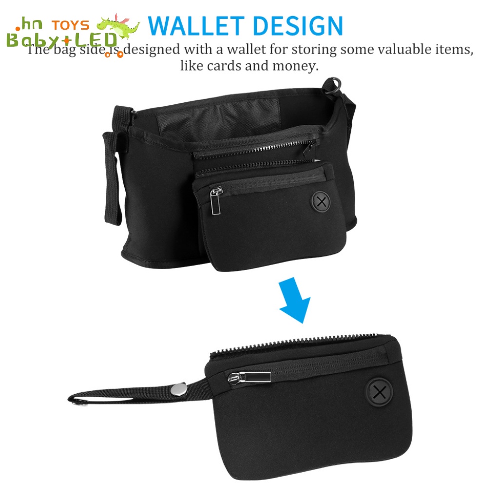 Baby Stroller Bag Portable Stroller Organizer Baby Cart Pushchair Waterproof Pack Black Bag For Mothers Outdoor Travel