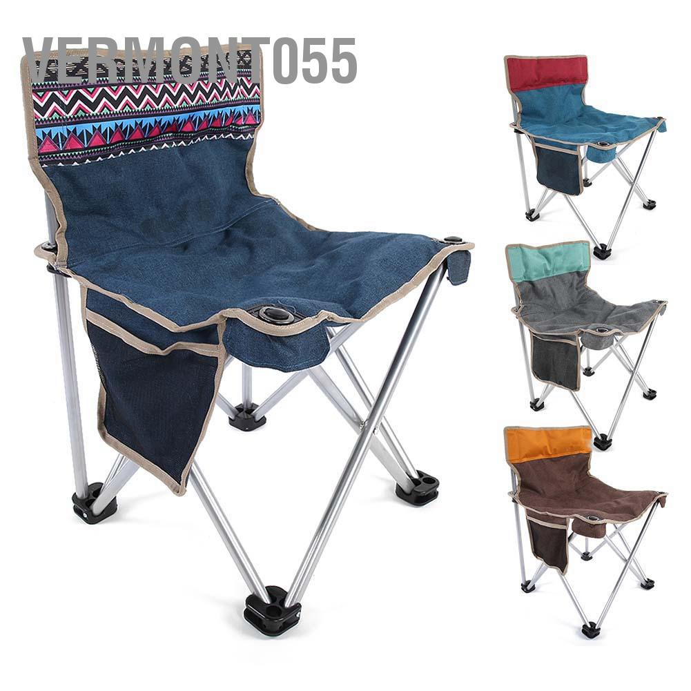 Có thể bán buôn Ghế ngoài trời có thể gập lại Cắm trại di động Câu cá dã ngoại tựa lưng túi Vermont055 Hàng giao ngay