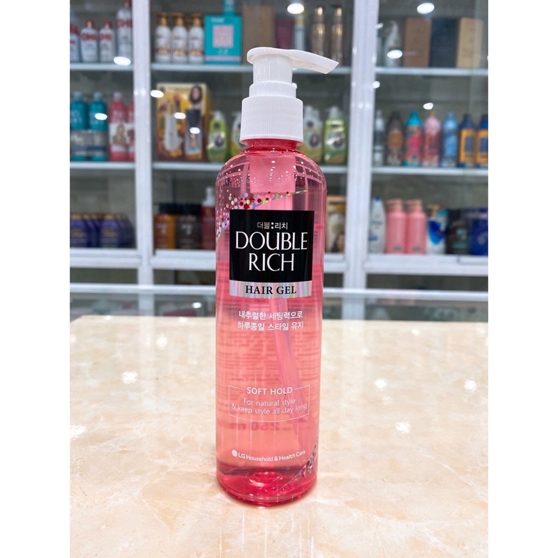 Gel tạo kiểu tóc giữ nếp tự nhiên Double Rich Sorf Hold 250g mẫu mới