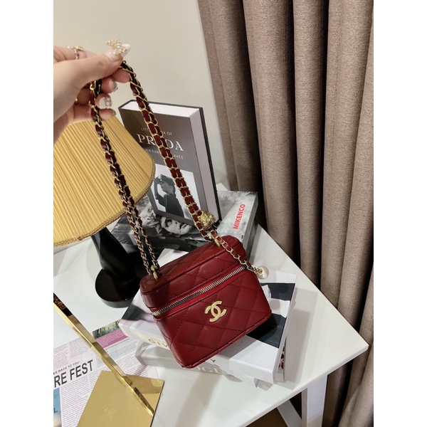 Túi cốp chanel trần trám dây quả chuông căn chỉnh ngăn dài ( ảnh và video trực tiếp sản phẩm)