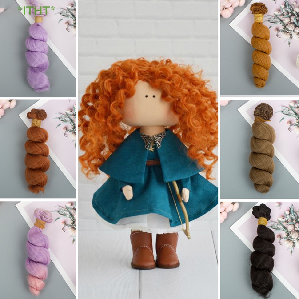 Tóc Xoăn Giả 15cm * 100cm Cho Búp Bê BJD 1 / 3 1 / 4 1 / 6