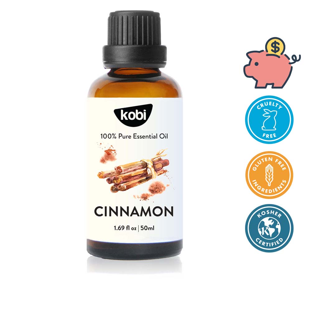 Tinh dầu Quế Kobi Cinnamon essential oil giúp khử mùi, đuổi muỗi, giảm mỡ bụng hiệu quả - 50ml