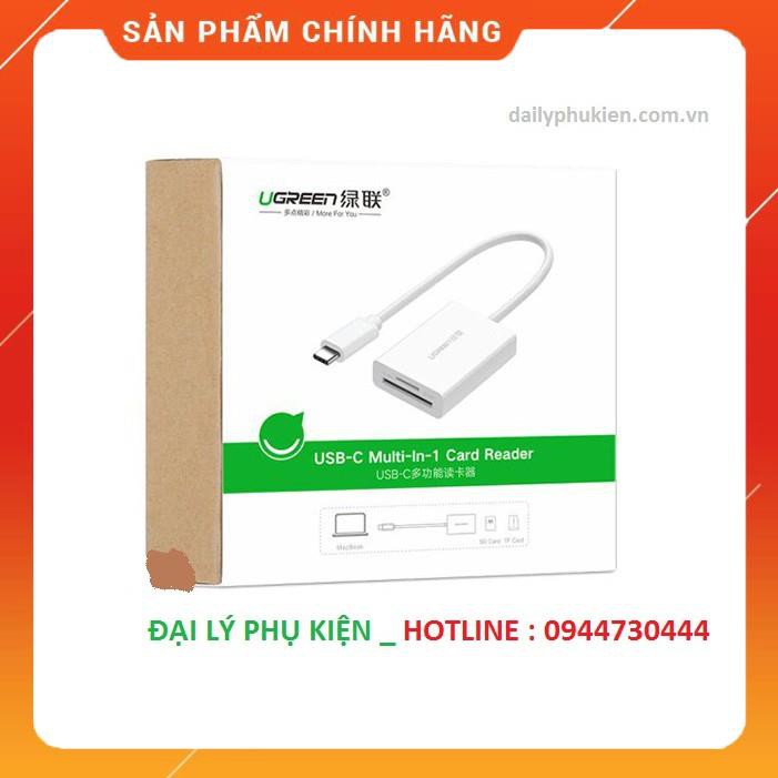 Đầu đọc thẻ USB Type-C cho thẻ nhớ TF/SD 4.0 Ugreen 40864 dailyphukien