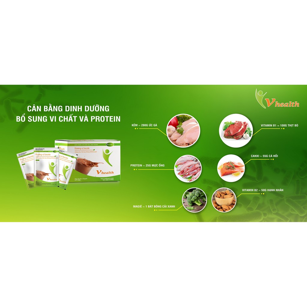 Vhealth Vinalink Group - Sữa dinh dưỡng ( Hương vị Socola )