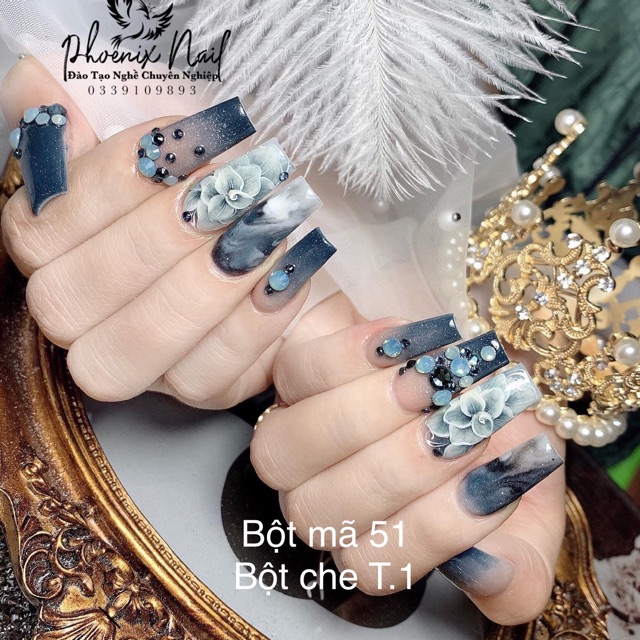 Bột mỹ đắp móng mã 51 + bột ombre T1 hũ 30g, 10g