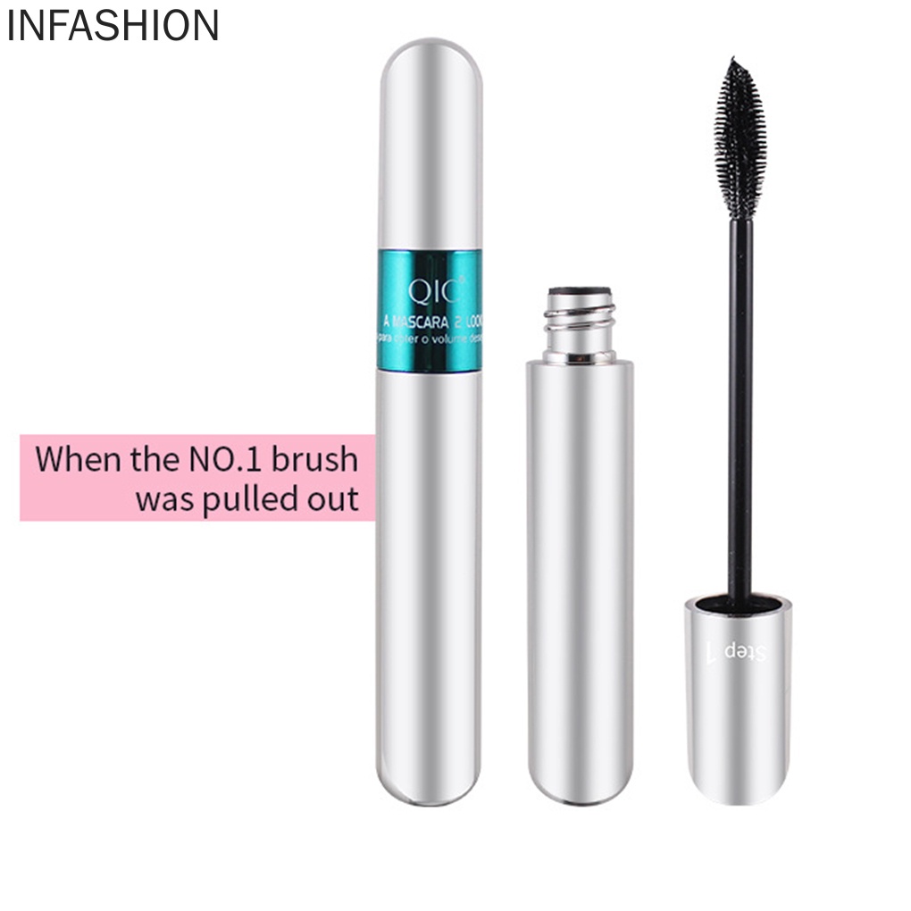 [Hàng mới về] Mascara QIC sợi 3D hai đầu chống thấm nước chuốt dày và cong mi